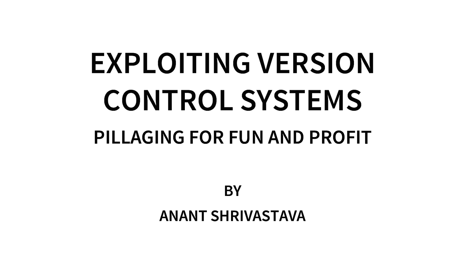 Exploiting publically exposed Version Control System