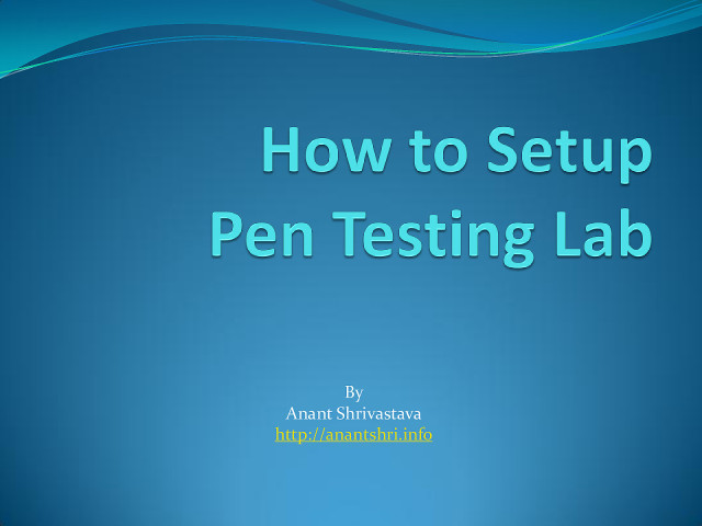 How to Setup A Pen Test Lab & How to Play CTF
