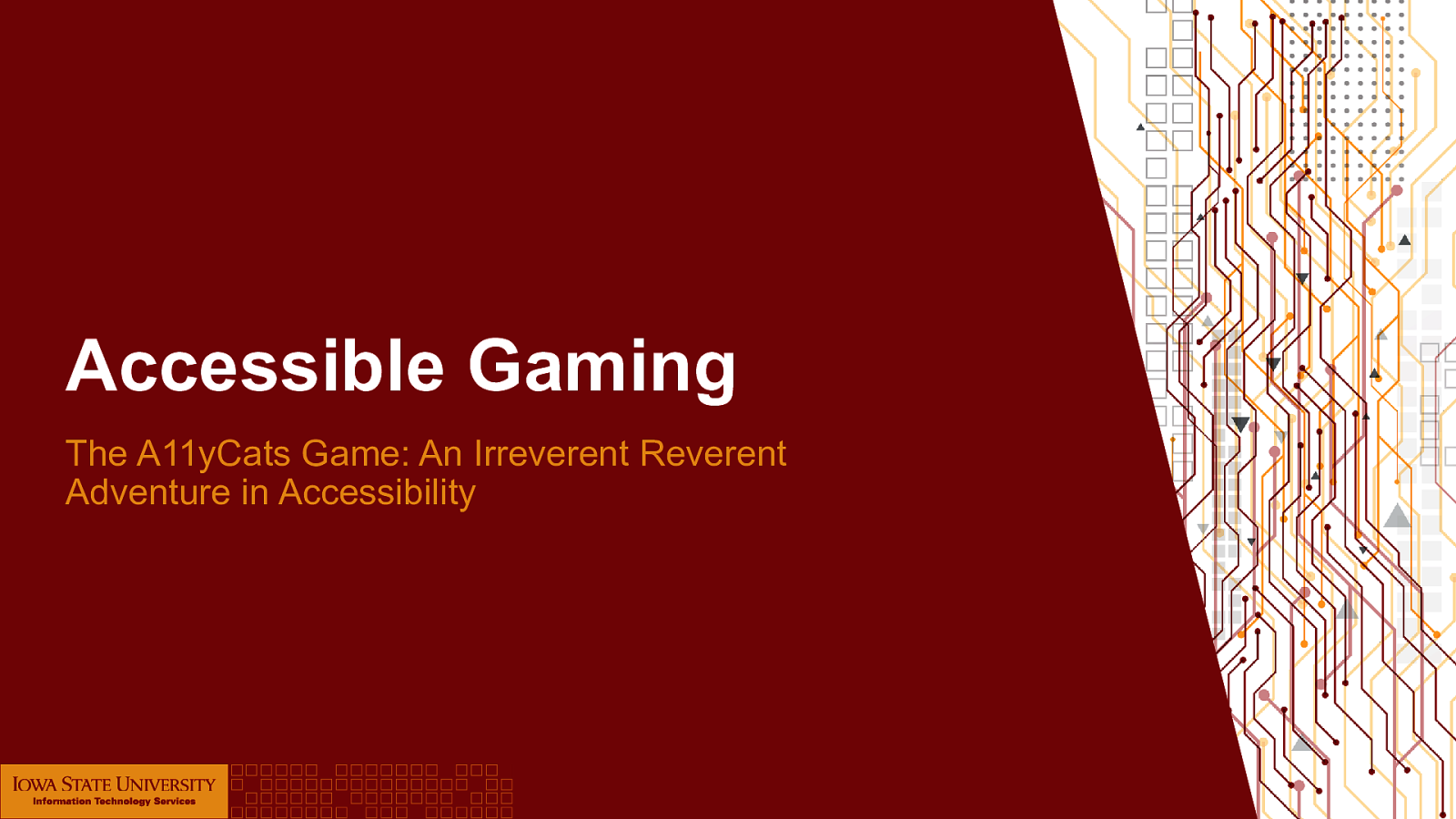 Accessible Gaming The A11yCats Game: An Irreverent Reverent Adventure in Accessibility