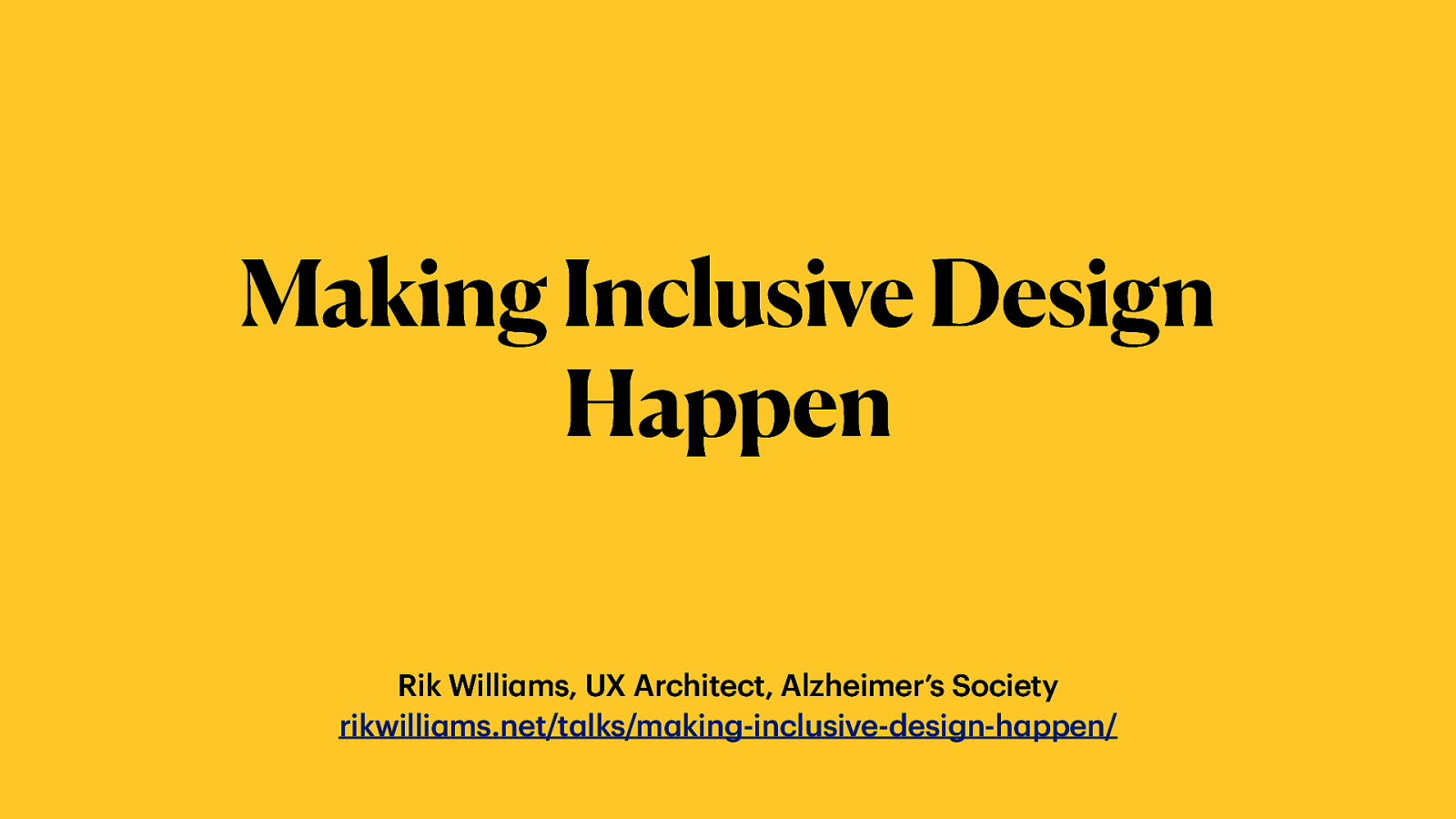 Making inclusive design happen