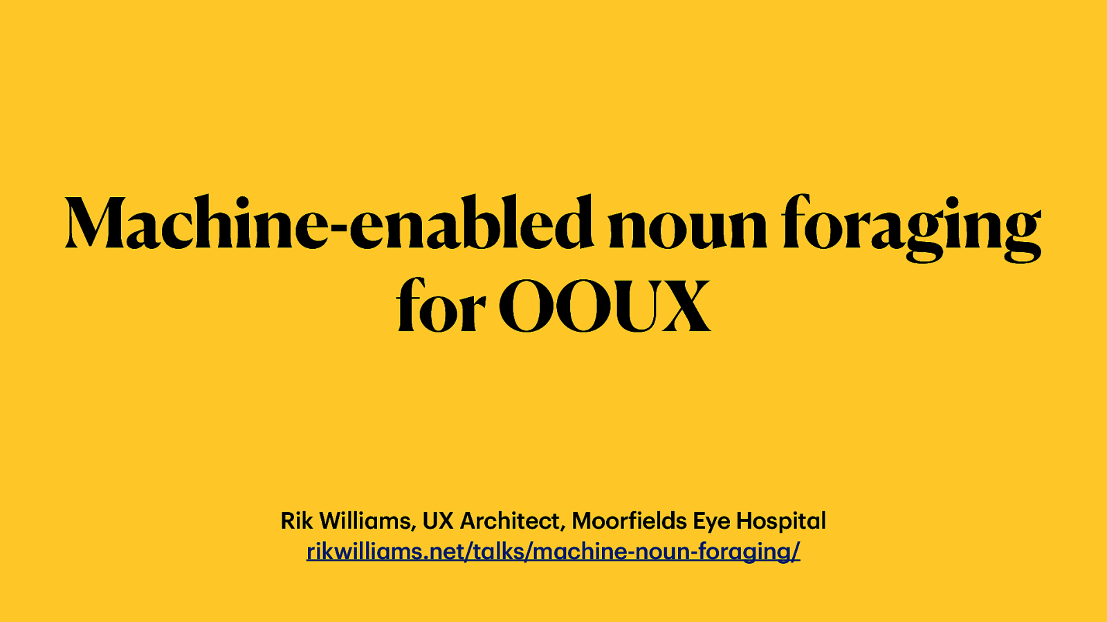Machine-enabled noun foraging for OOUX