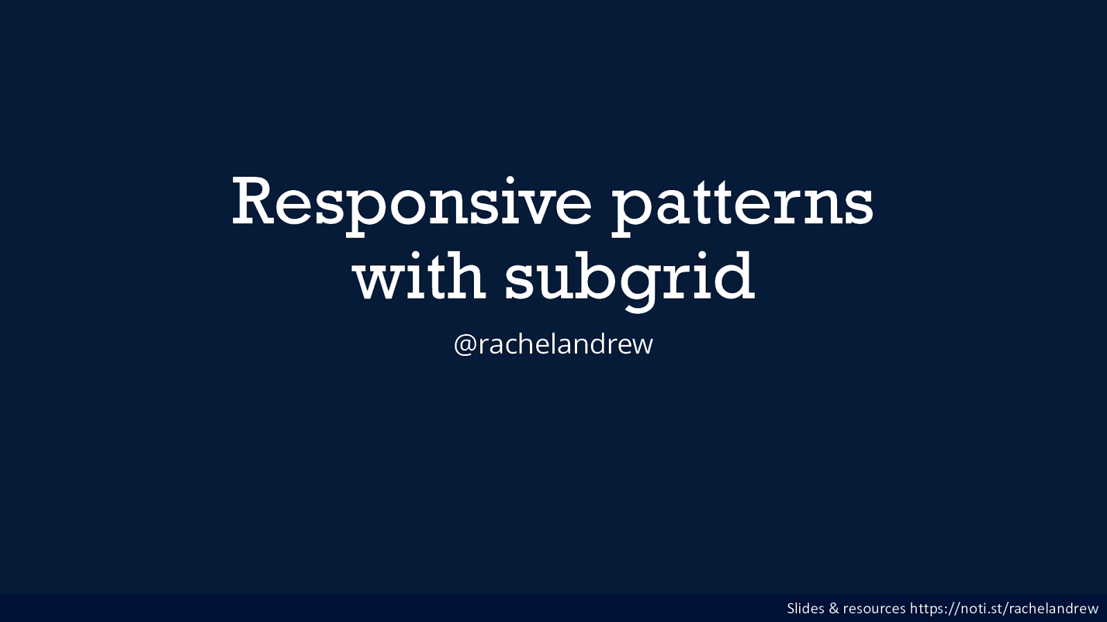 Responsive patterns with subgrid