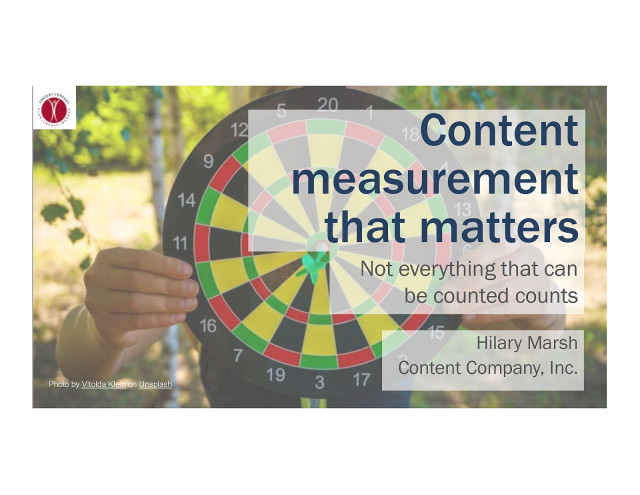 Content measurement that matters: Not everything that can be counted counts