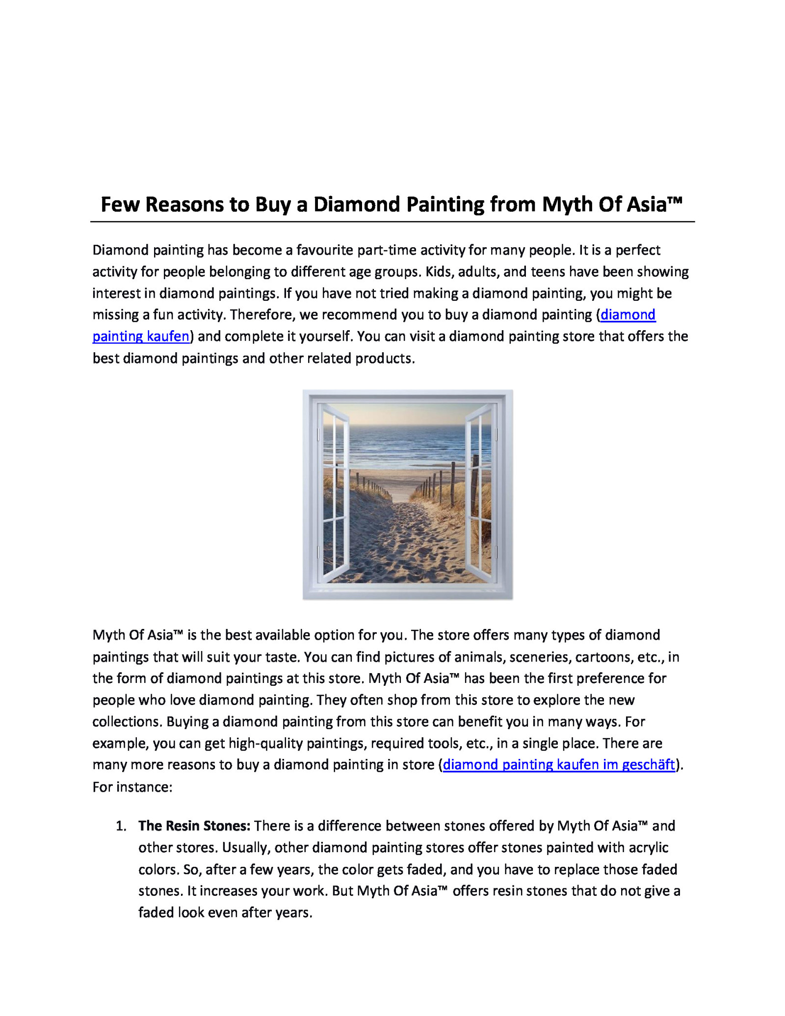 Few Reasons to Buy a Diamond Painting from Myth Of Asia™