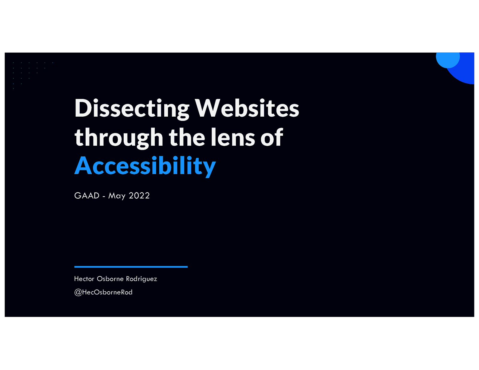 Dissecting websites through the lens of accessibility