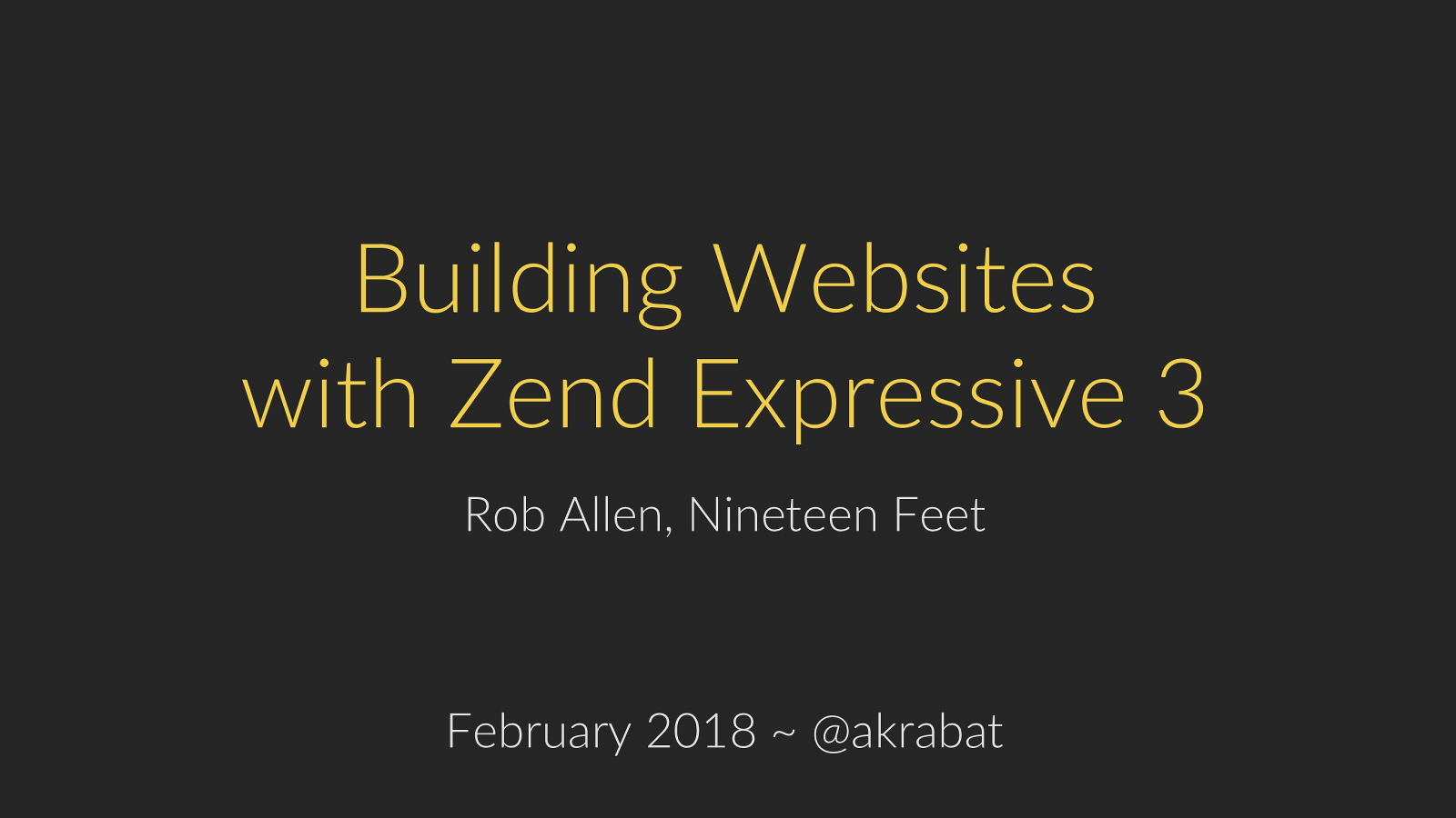 Building Websites with Zend Expressive 3