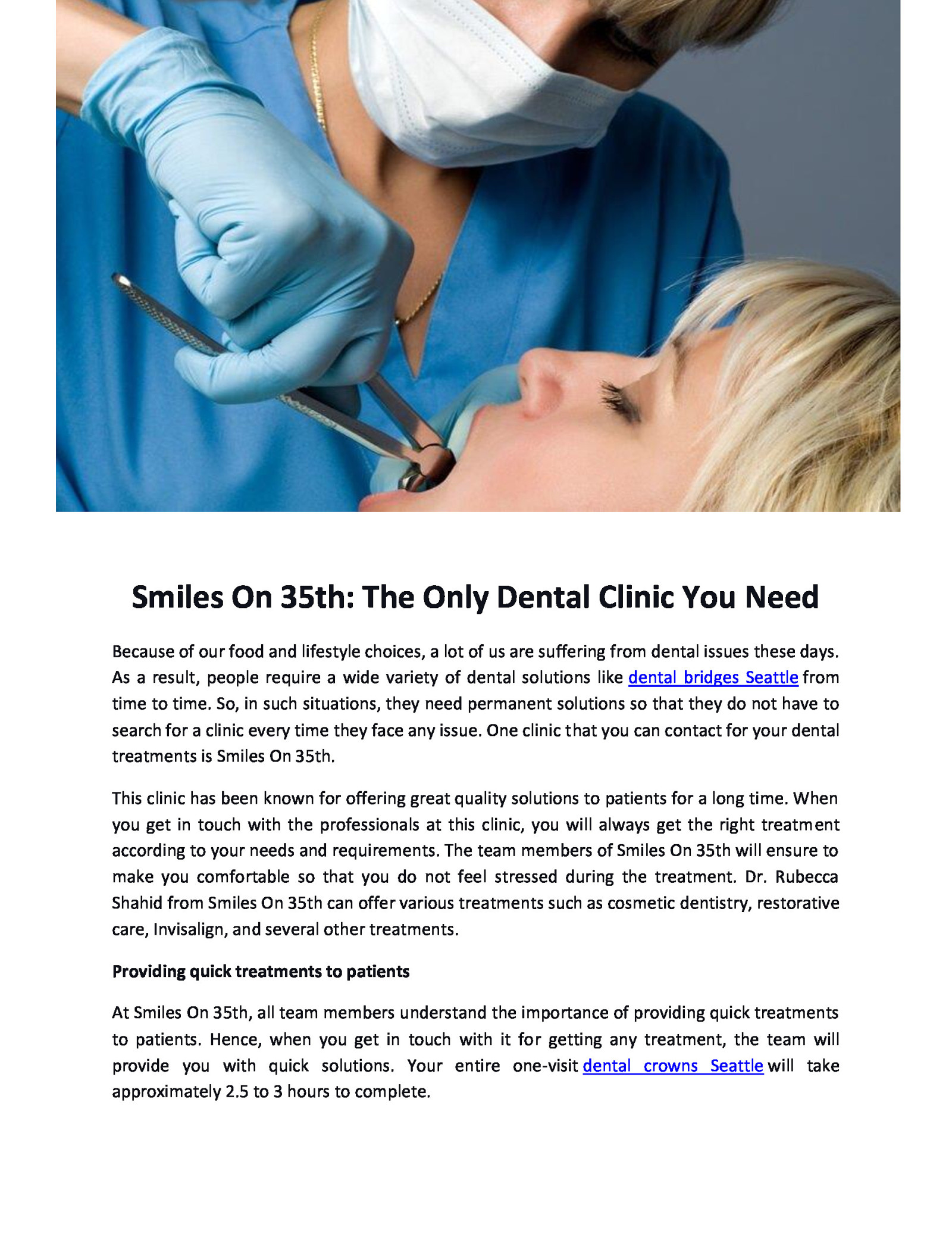 Smiles On 35th: The Only Dental Clinic You Need