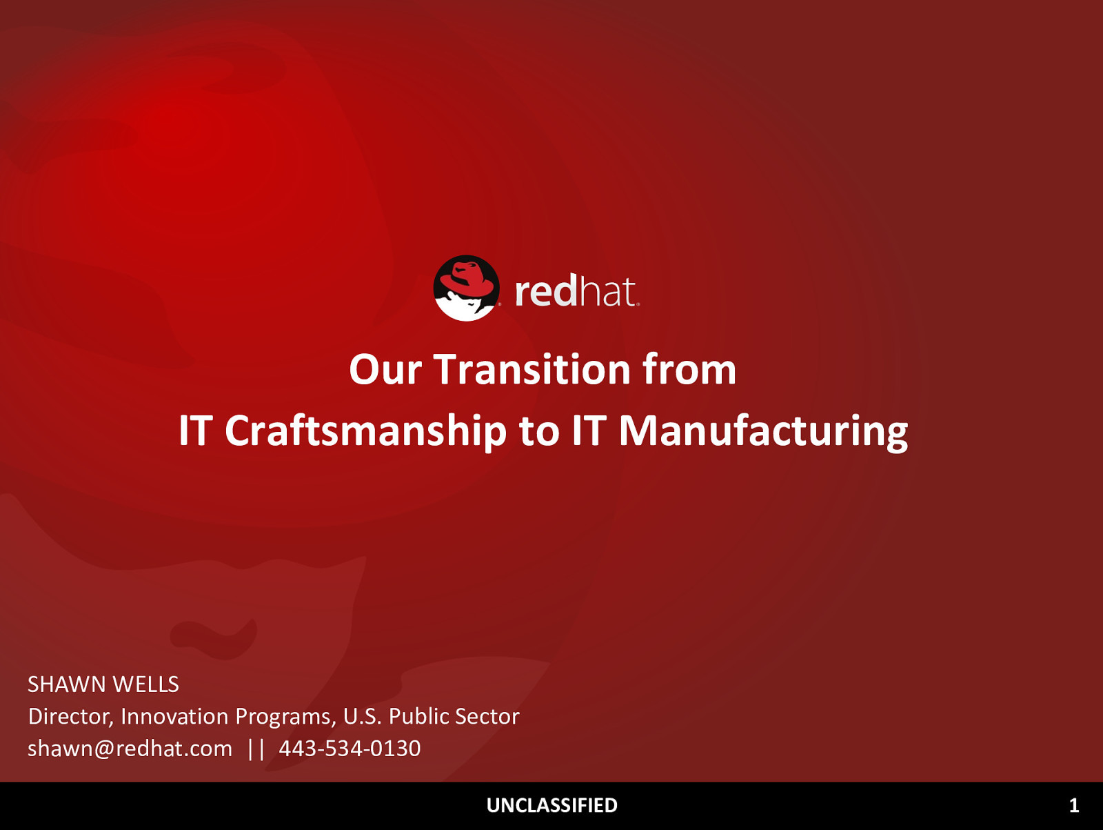 Our Transition from IT Craftsmanship to IT Manufacturing