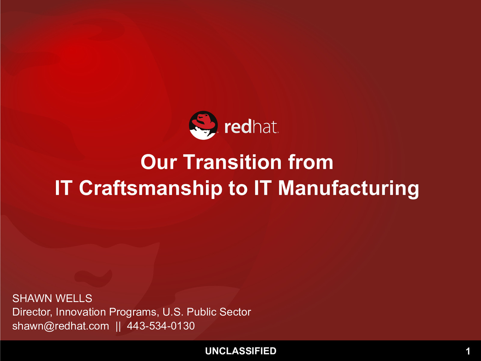 Our Transition from IT Craftsmanship to IT Manufacturing