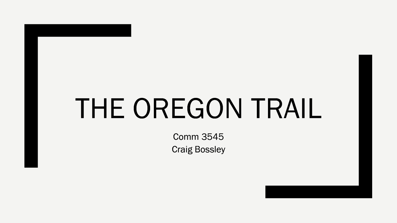 The Oregon Trail (reimagined)