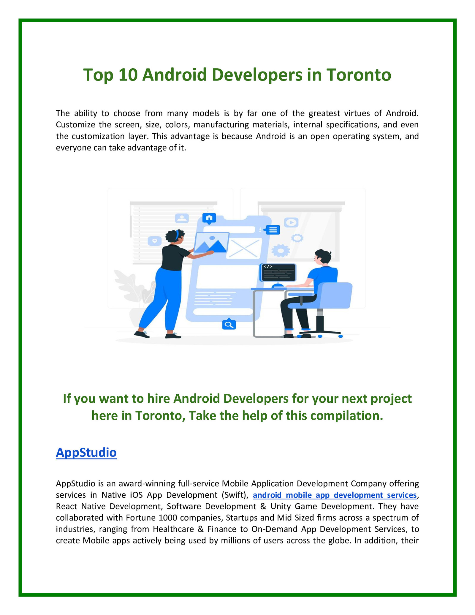 Top Android App Developers in Toronto