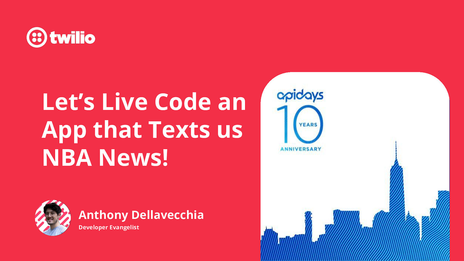 Live Code an App that Texts NBA News