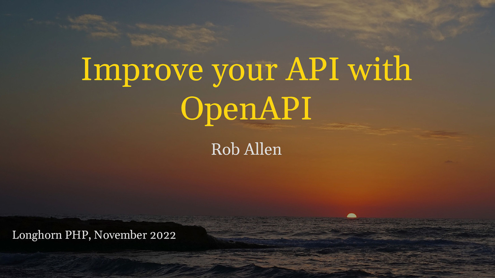 Improve your API with OpenAPI