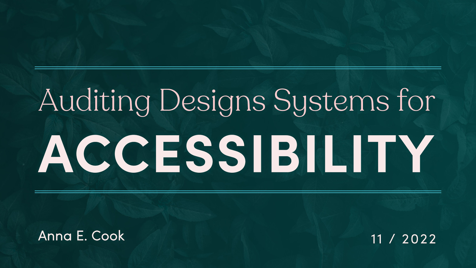 Auditing Designs Systems for Accessibility
