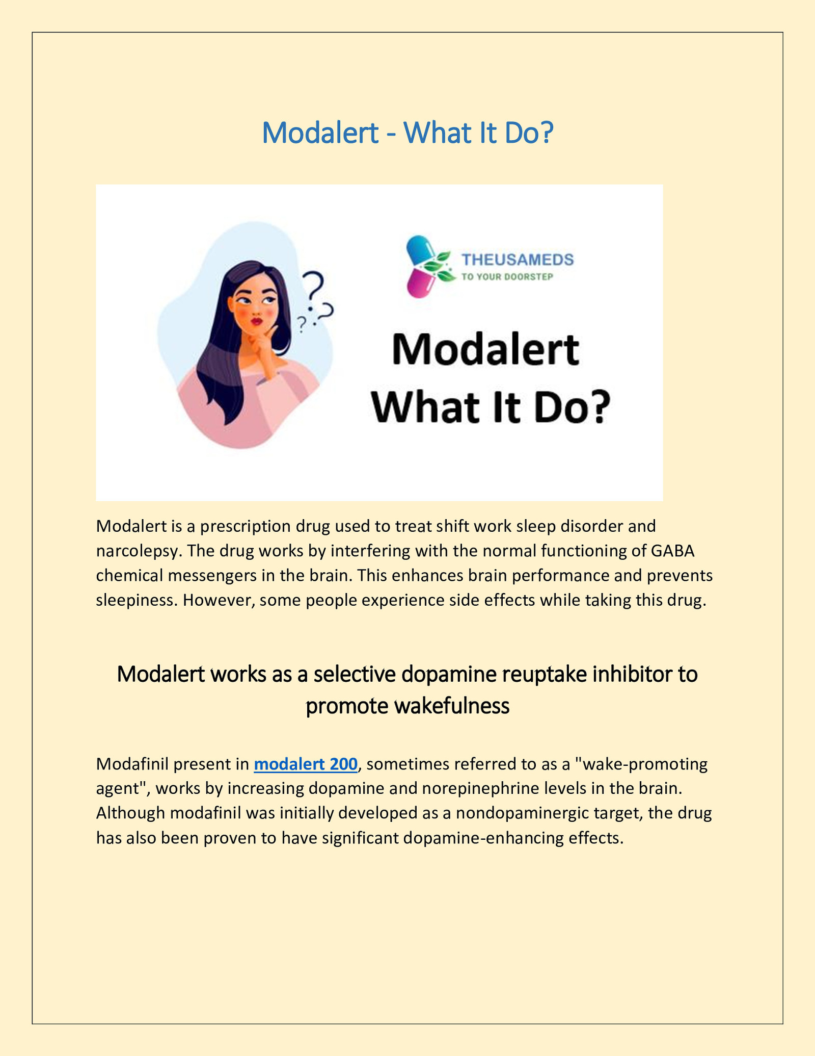 Modalert 200【Effective Cognitive Enhancers】- Buy Online