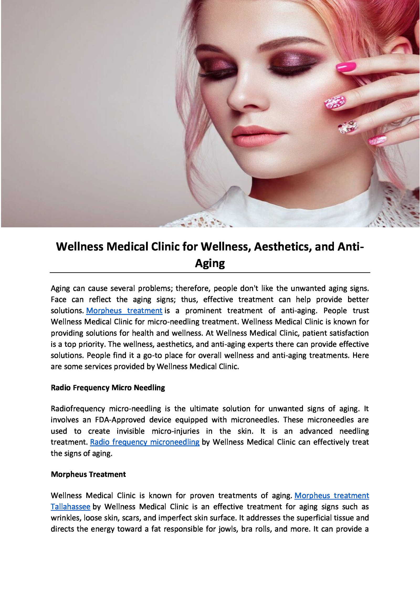 Wellness Medical Clinic for Wellness, Aesthetics, and Anti-Aging