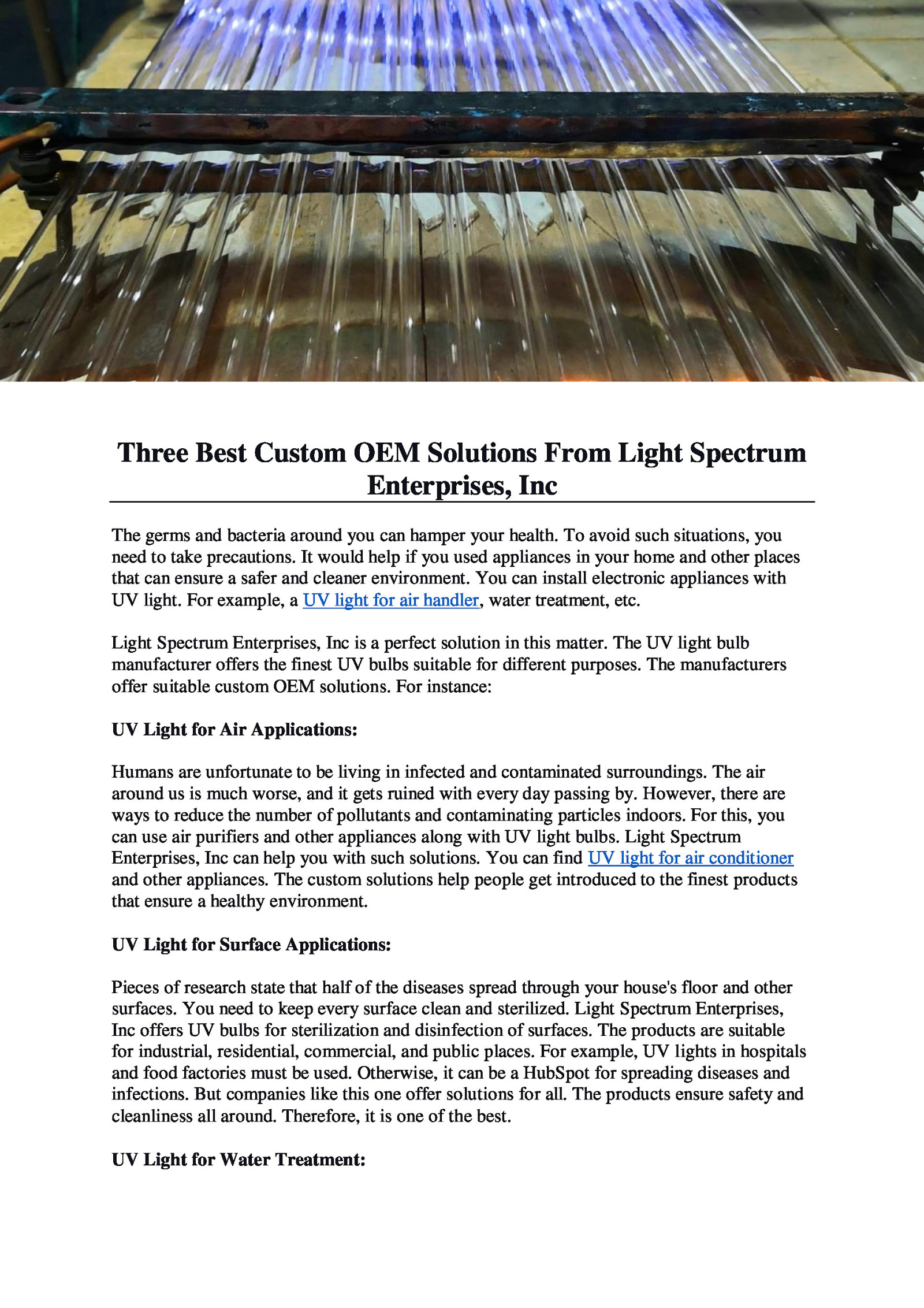 Three Best Custom OEM Solutions From Light Spectrum Enterprises, Inc