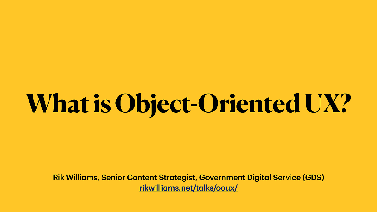What is Object-Oriented User Experience (OOUX)?