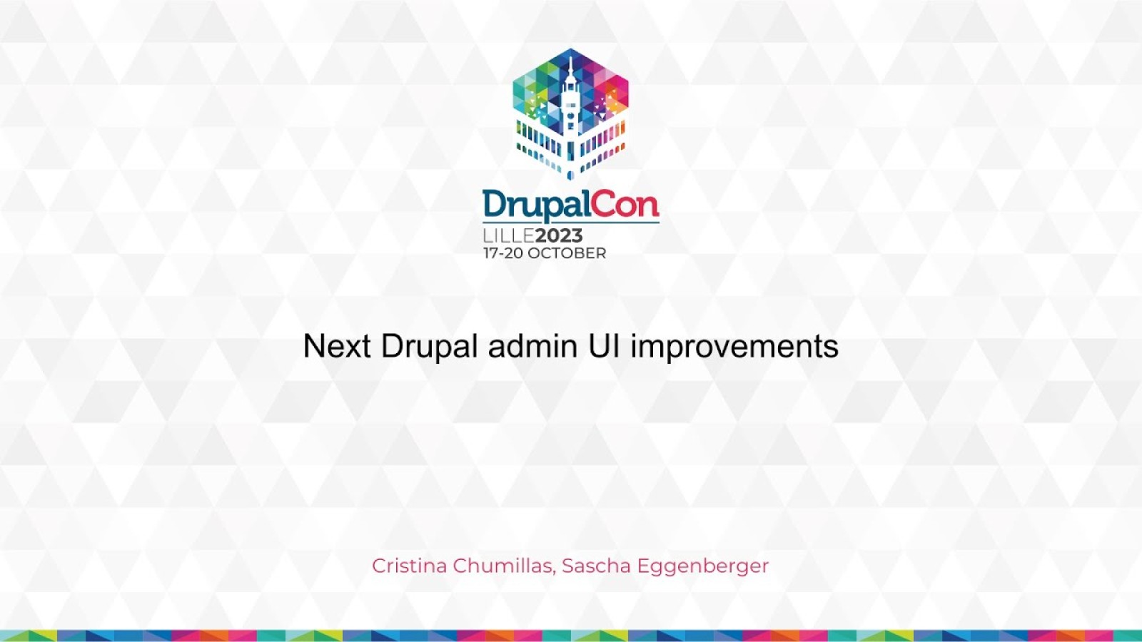 Next Drupal Administration UI improvements
