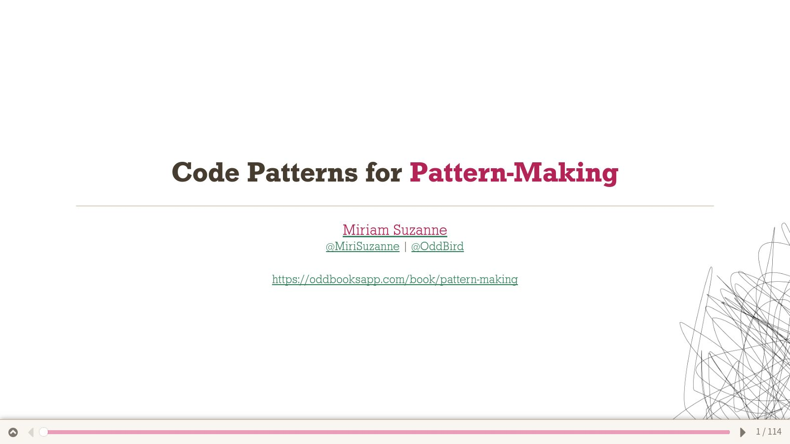 Code Patterns for Pattern Making