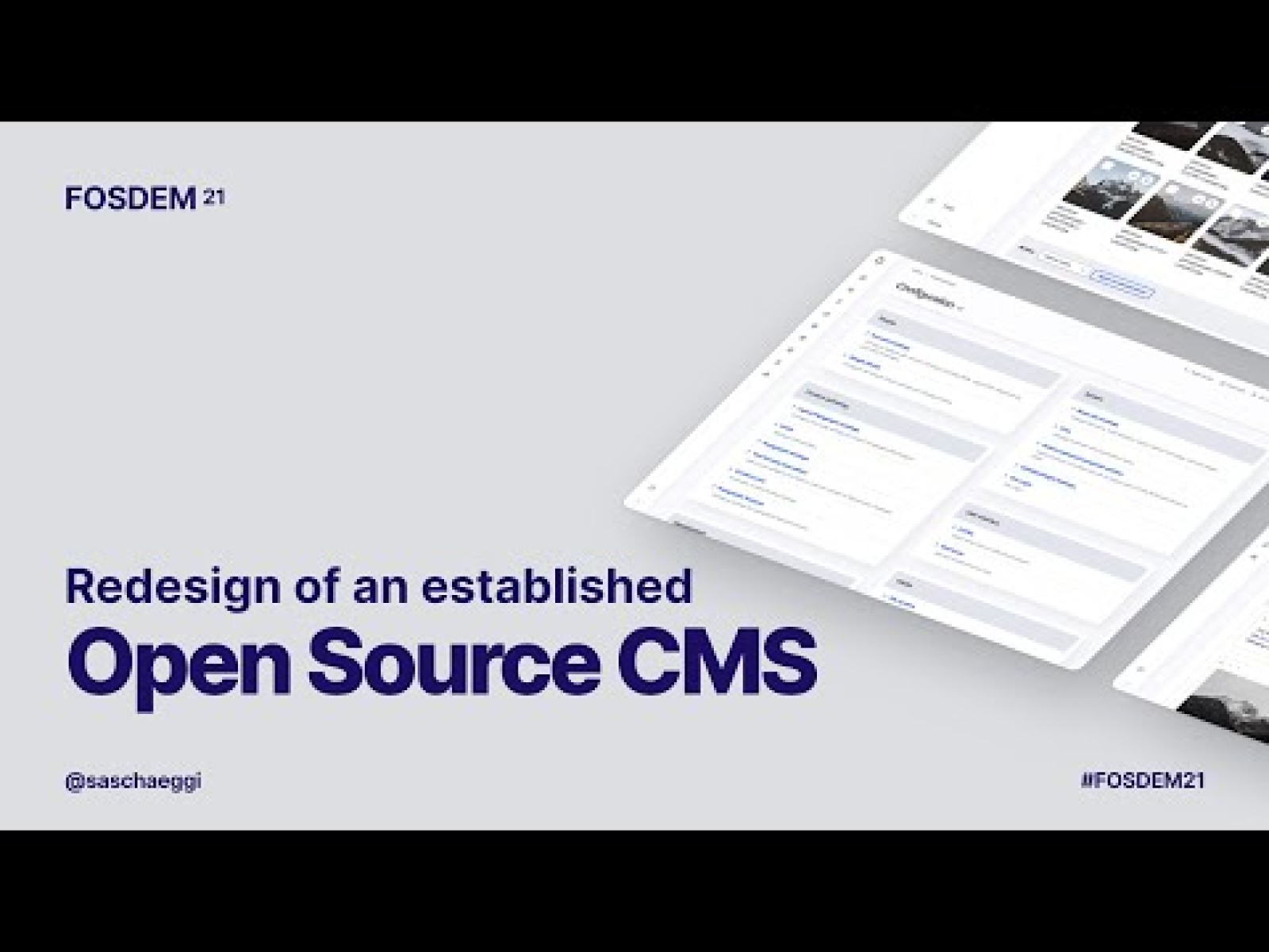 Redesign of an established Open Source CMS