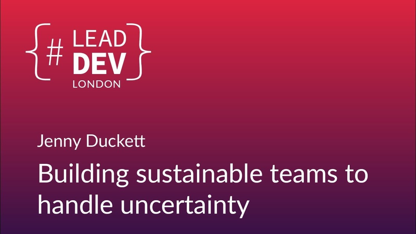 Building sustainable teams to handle uncertainty