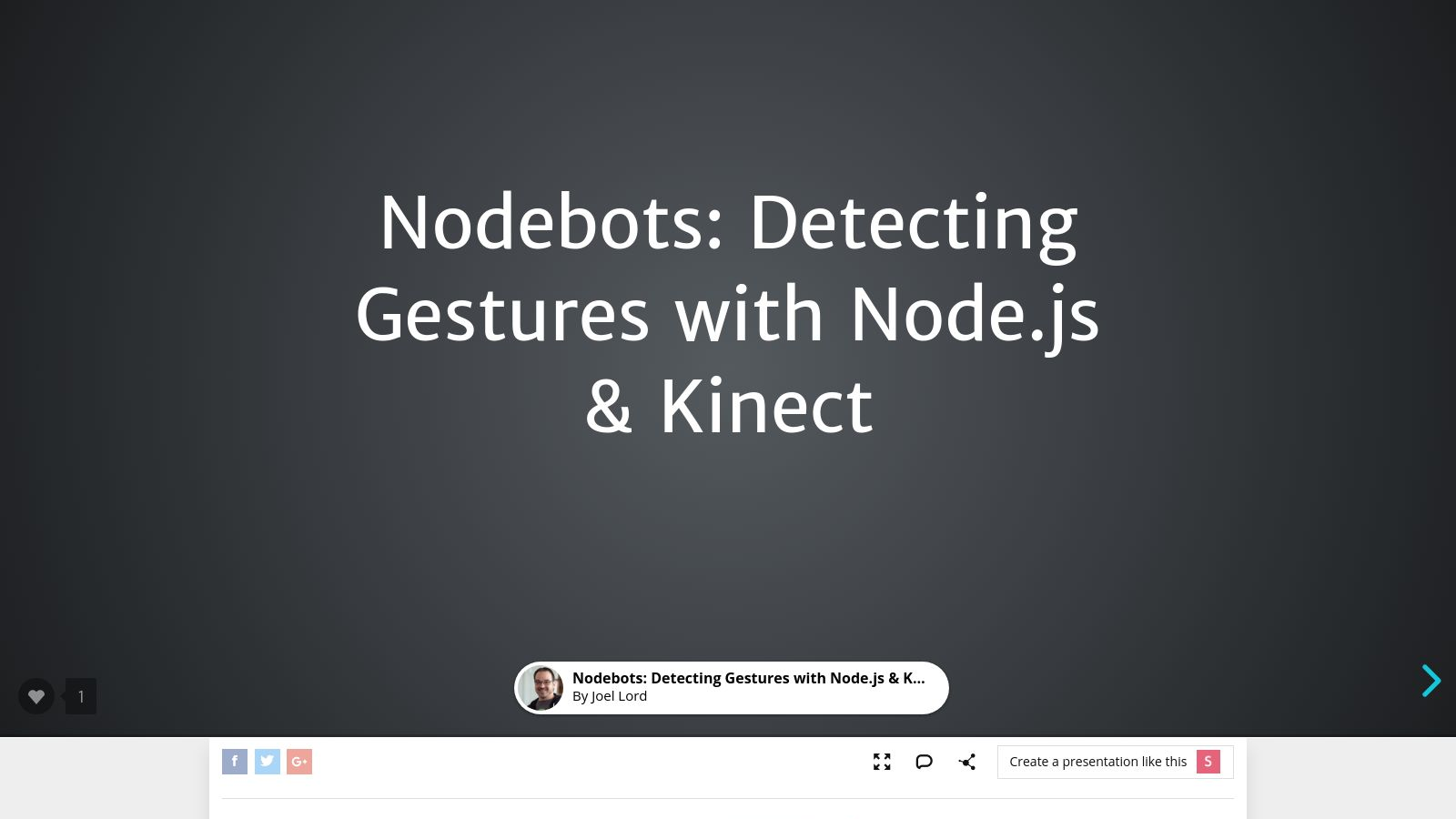 Nodebots: Detecting gestures with NodeJs & Kinect