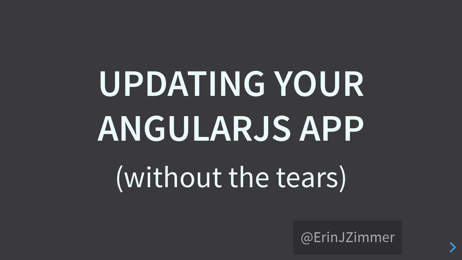 How to drag your AngularJS application into the future