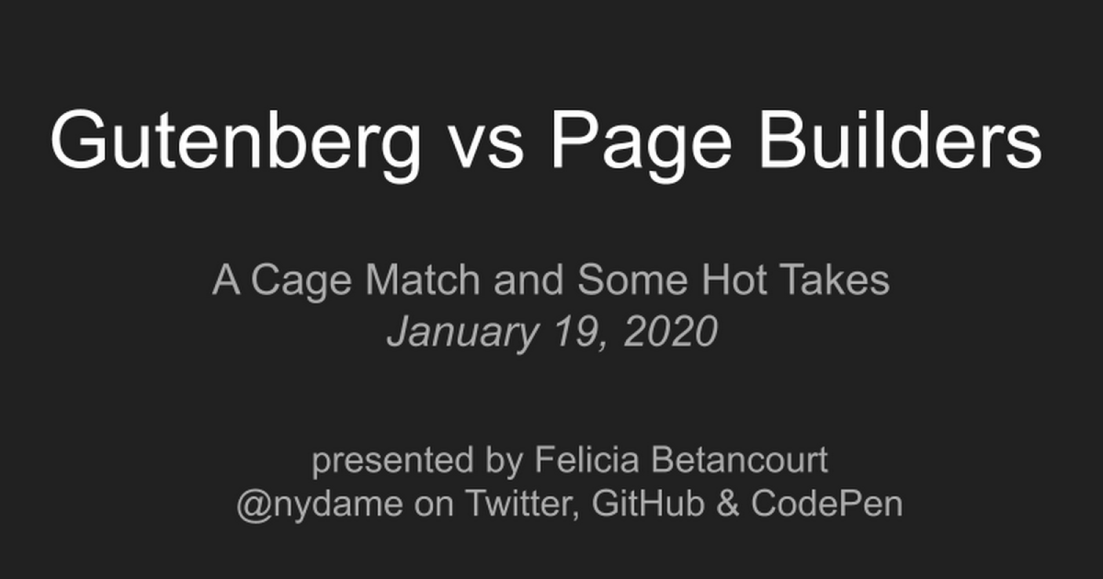 Gutenberg vs. Page Builders: A Cage Match and Some Hot Takes