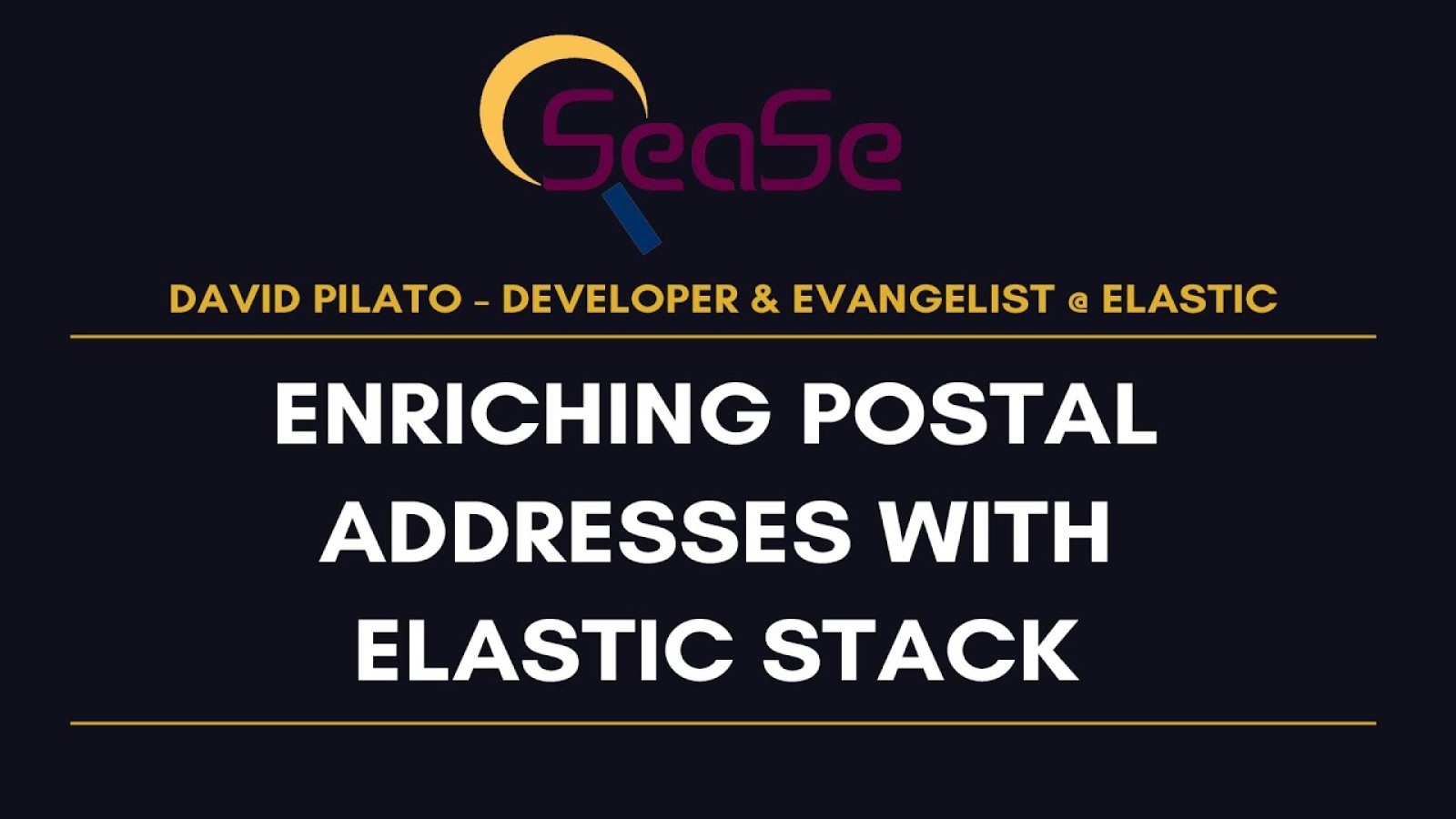 Enriching postal addresses with Elastic stack