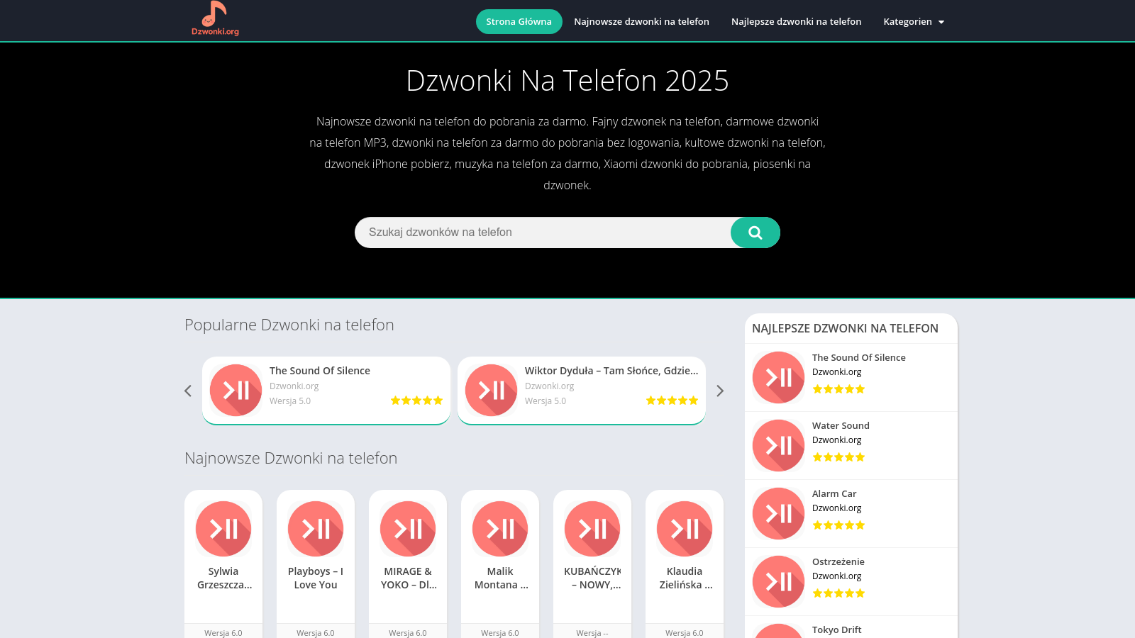 Jak pobrać darmowe dzwonki na telefon komórkowy by DzwonkiOrg