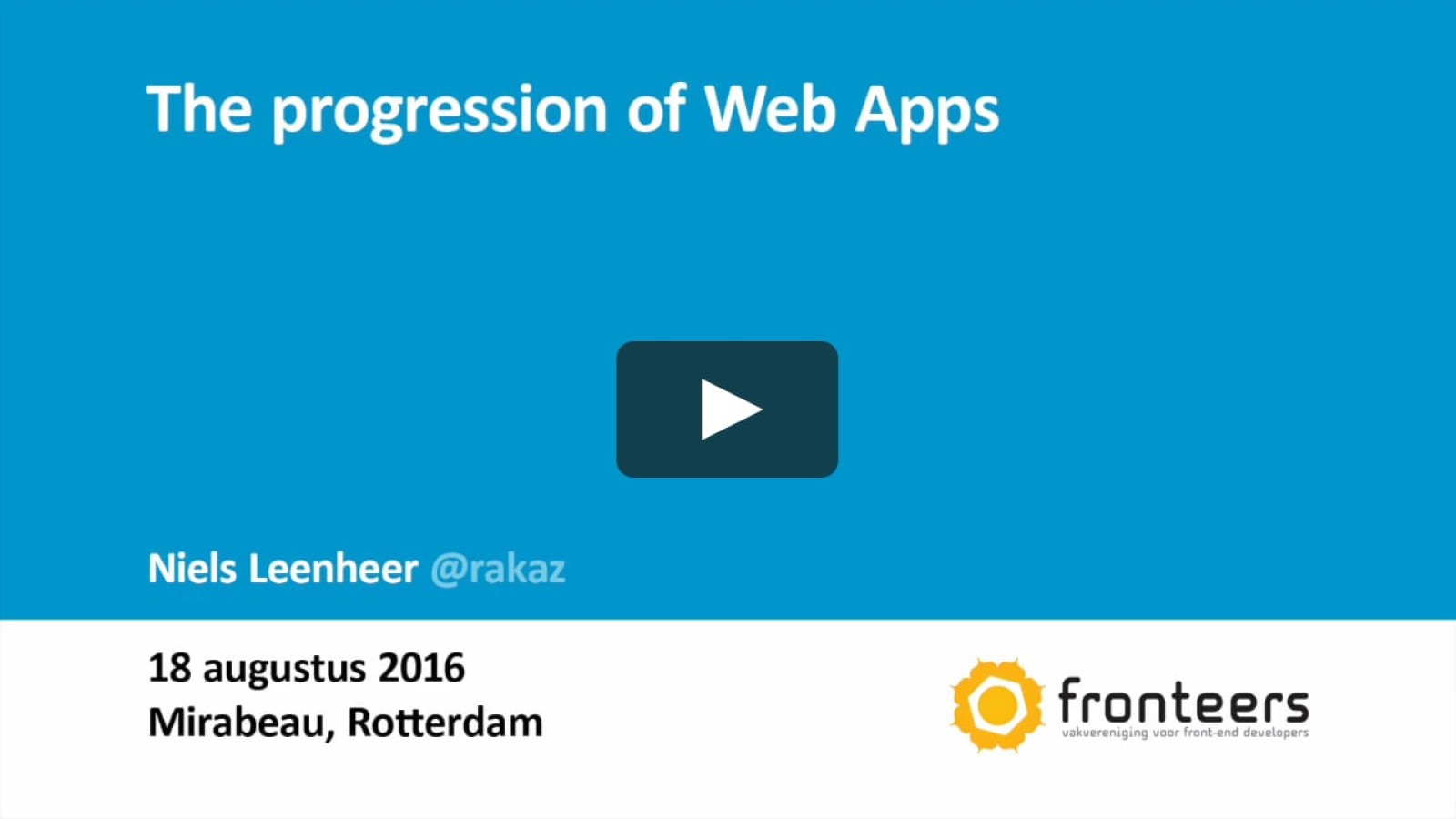 The Progression of Web Apps