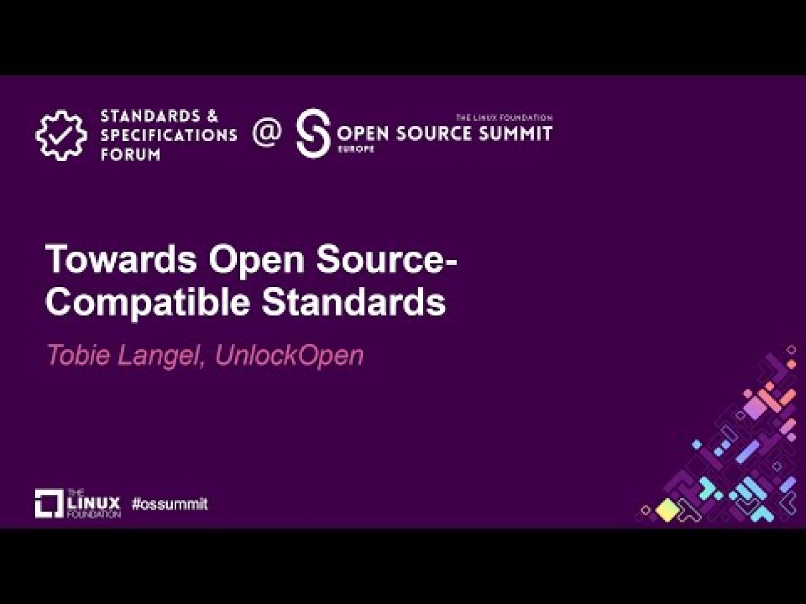 Towards Open Source-Compatible Standards