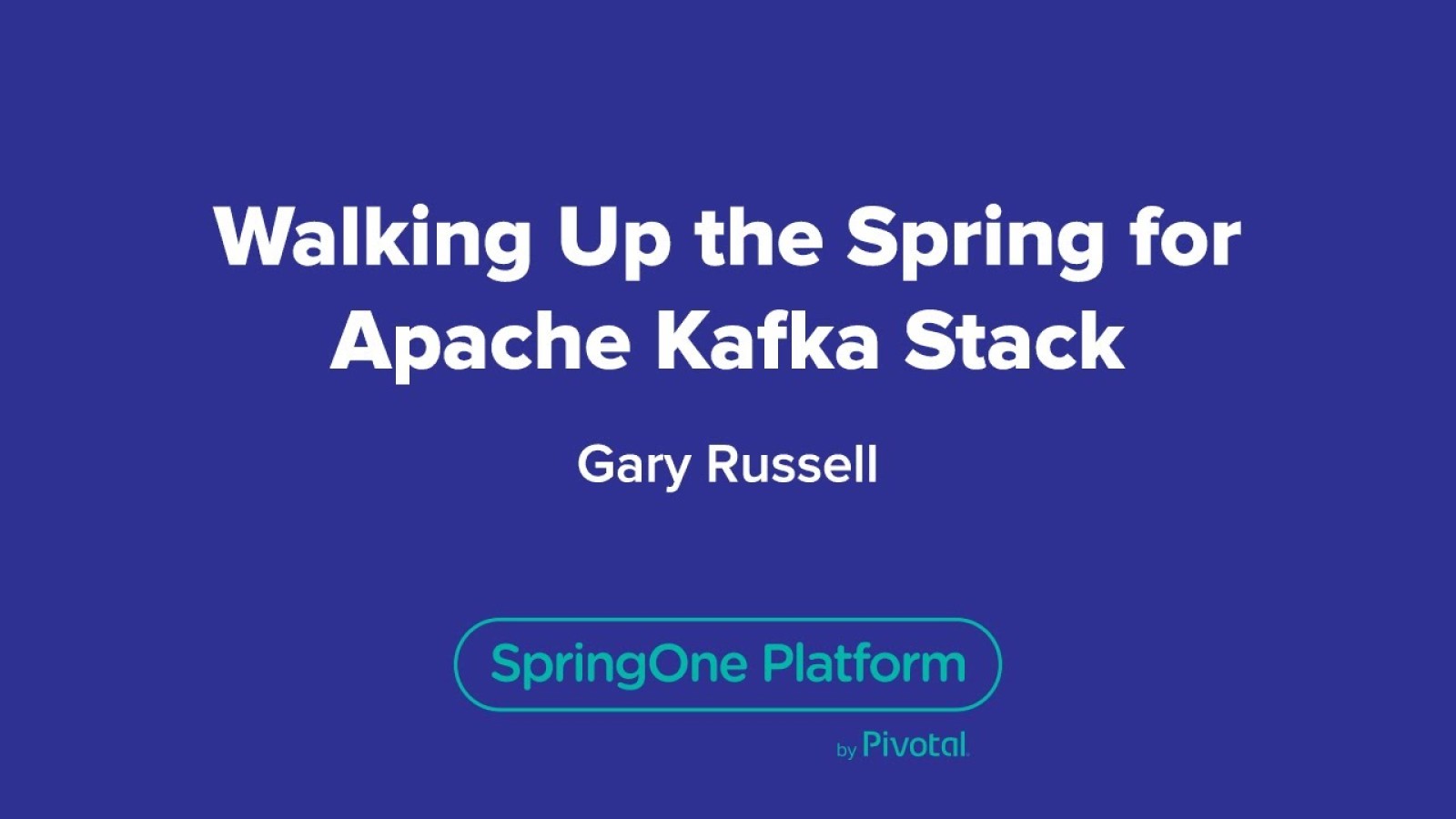 Walking up the Spring for Apache Kafka Stack