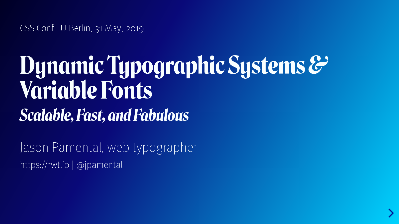 Dynamic Typography with Variable Fonts