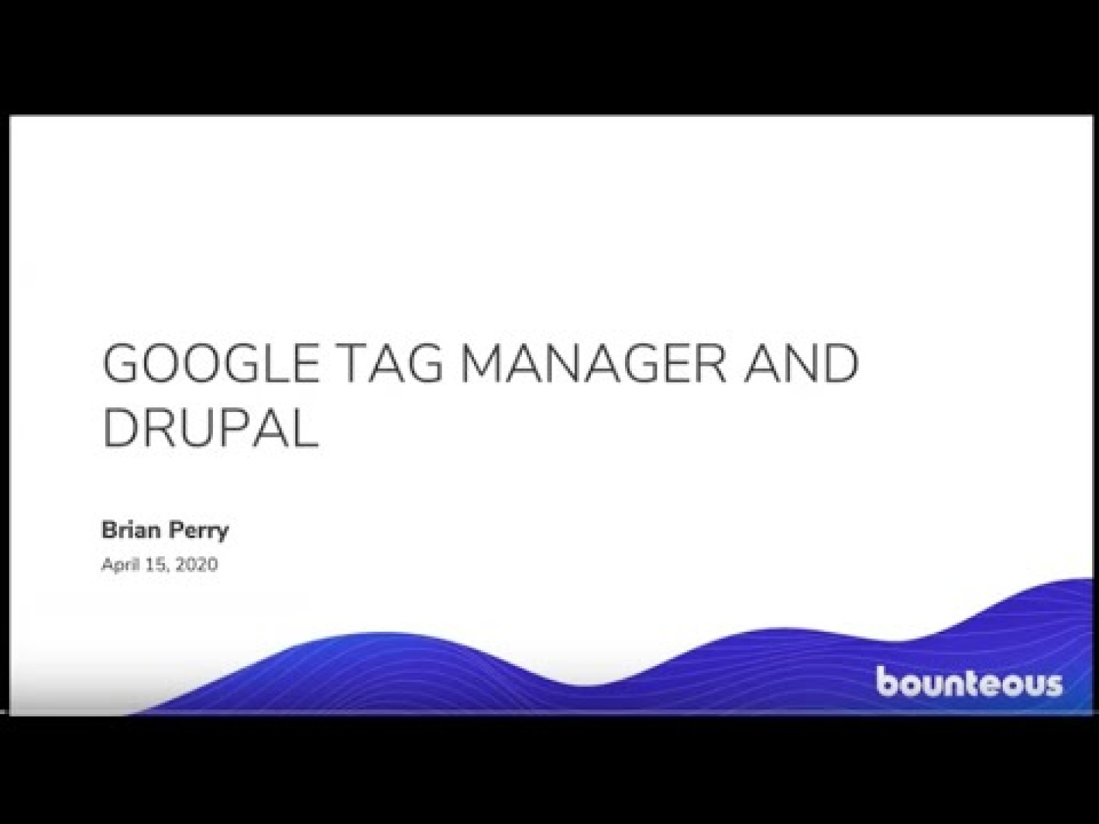 Google Tag Manager and Drupal