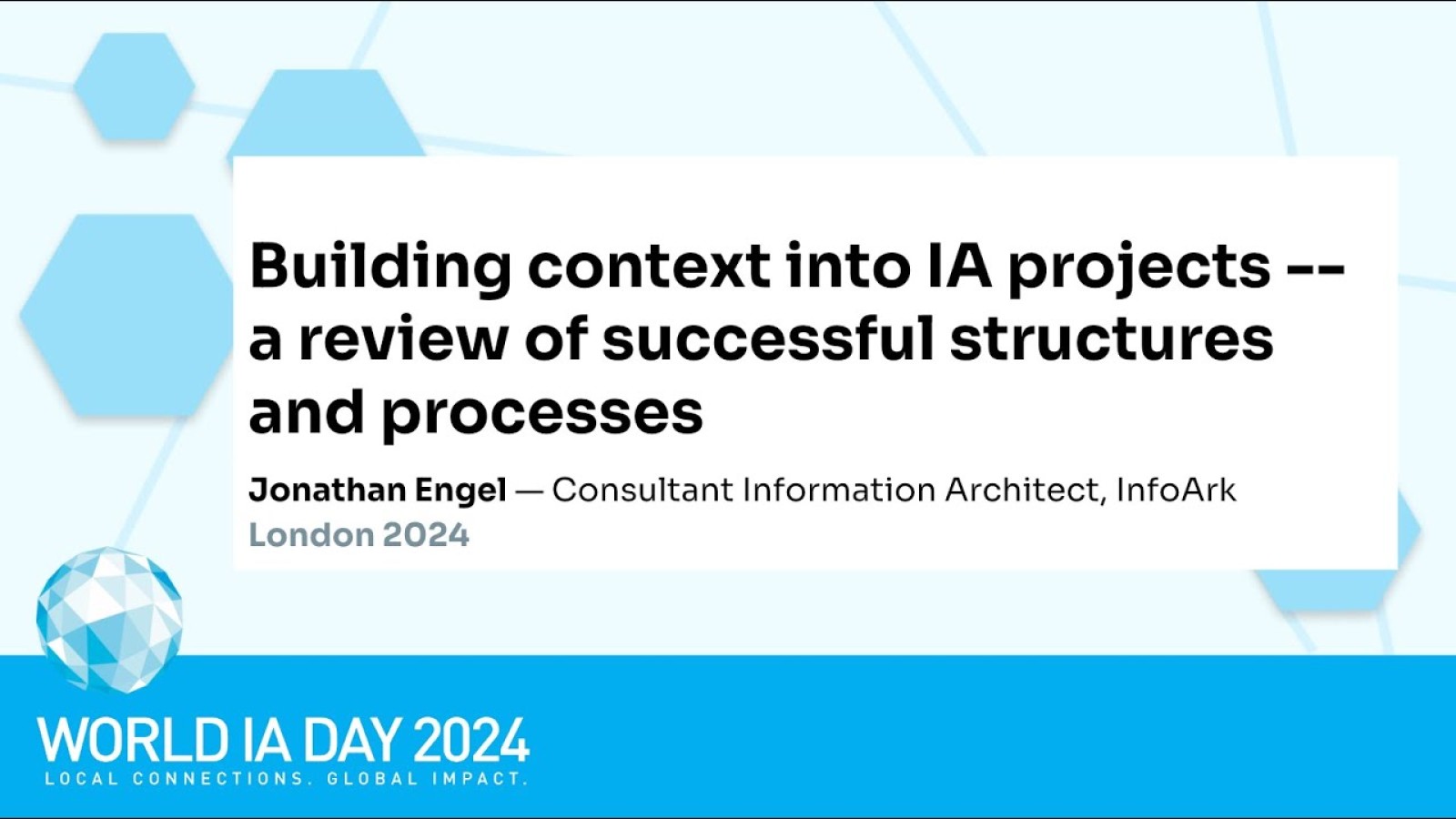 Building context into IA projects with Jonathan Engel