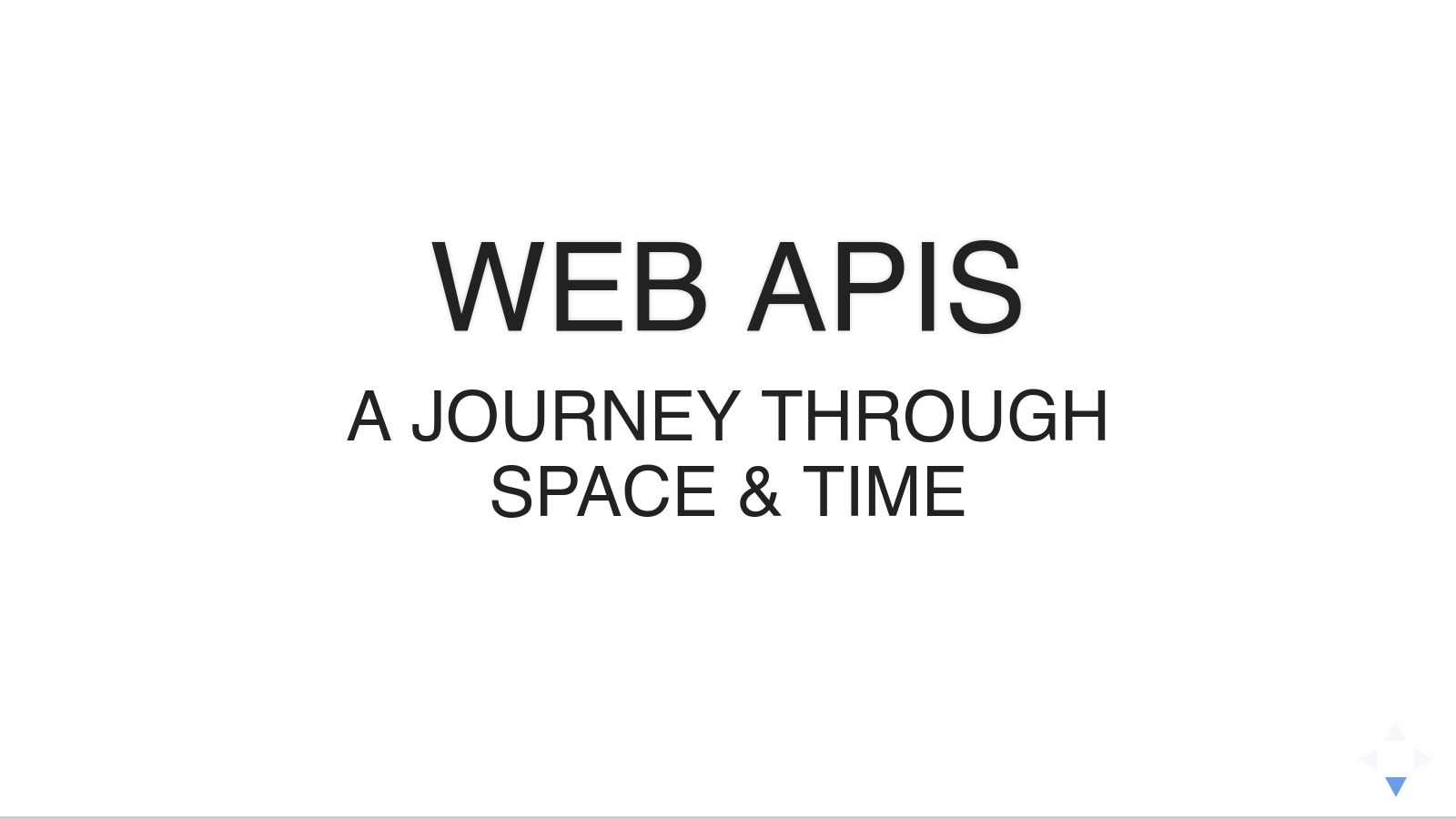 A Journey Through Web API Space & Time