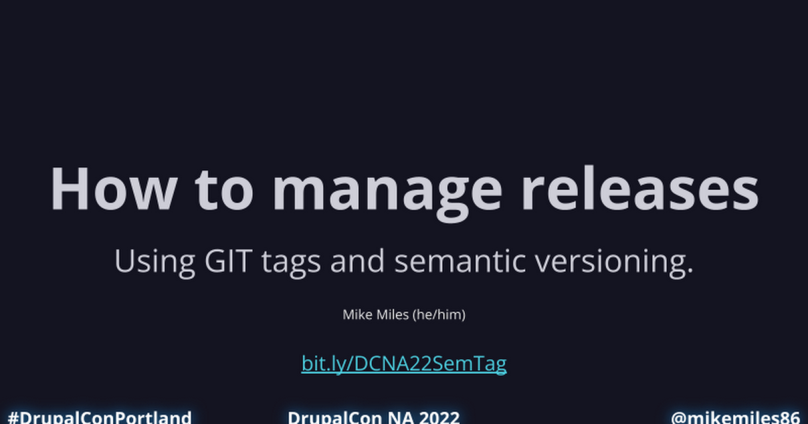 Managing releases using Git tags and semantic versioning