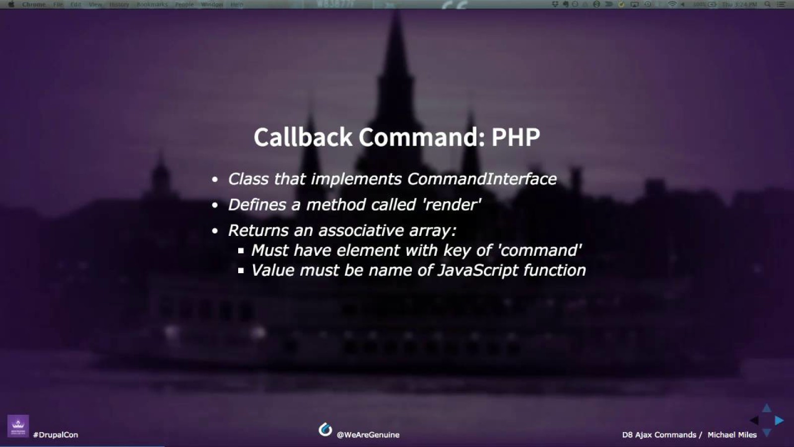 Ajax Callback Commands in Drupal 8