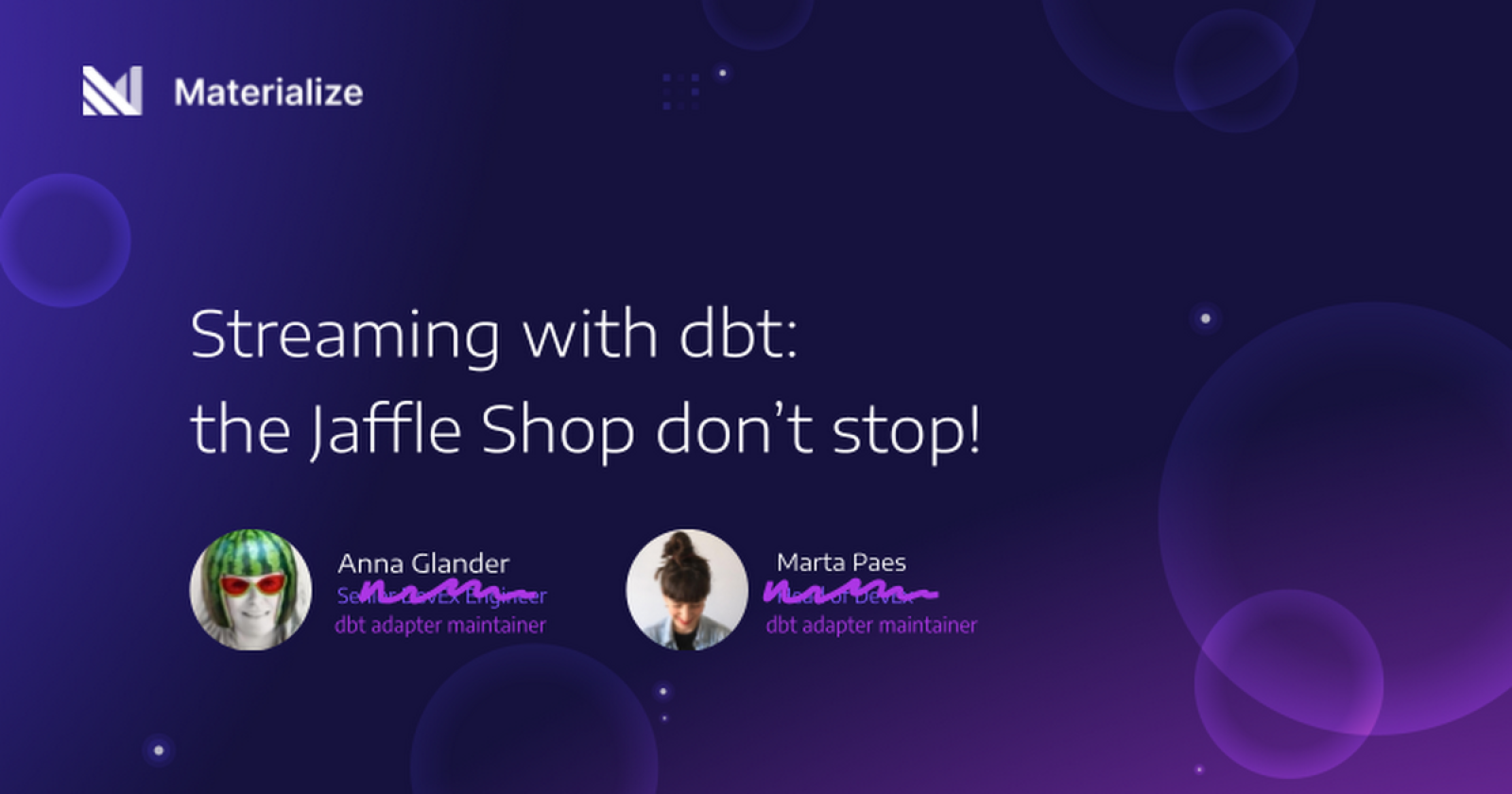 Streaming with dbt: the Jaffle Shop don’t stop!