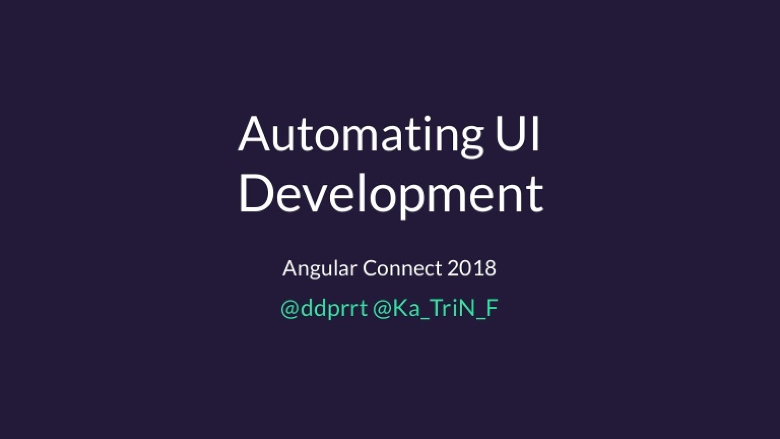 Automating UI development