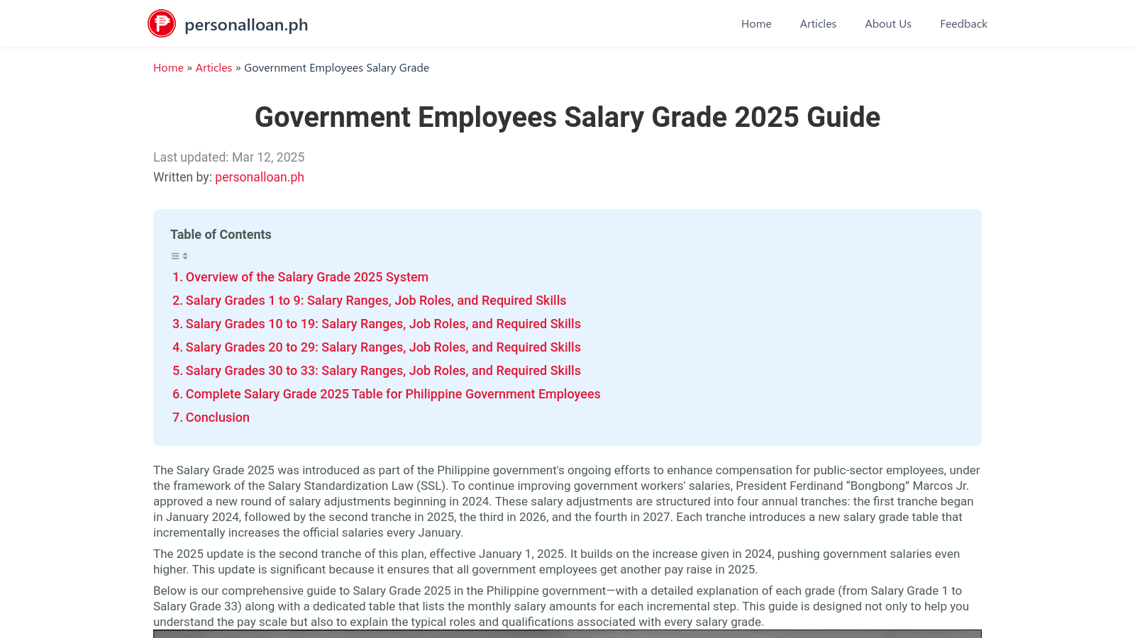 Enhancing Public Sector Compensation: An Overview of the 2025 Salary Grade Adjustments