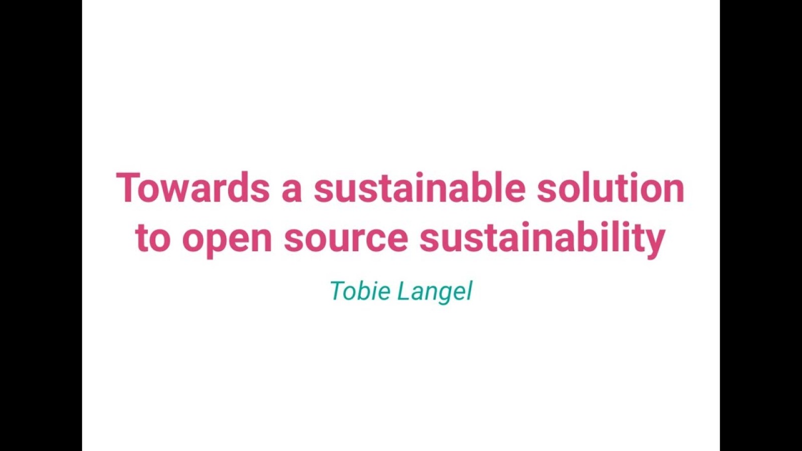Towards a sustainable solution to open source sustainability