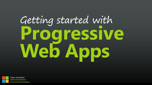 Getting Started with Progressive Web Apps [Workshop]